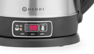 Czajnik elektryczny 1,8L z regulacją temperatury, 1800W - stal nierdzewna, Hendi 209943