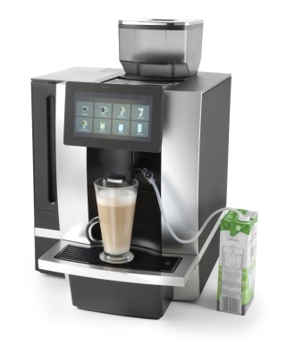 Ekspres automatyczny One Touch ze zbiornikiem 6L do 100 kaw dziennie do biura i gastronomii ekran dotykowy HENDI 208540