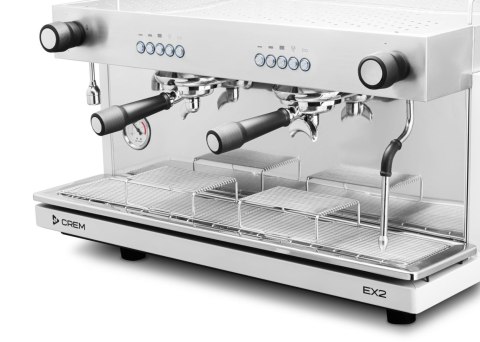 Ekspres kolbowy 2-grupowy CREM EX2 2GR biały do kawiarni i gastronomii 3,35 kW