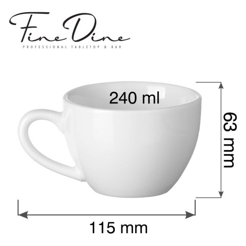 Biała filiżanka do kawy Fine Dine Pure Bianco 240 ml