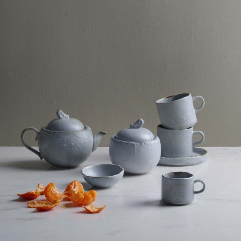 Porcelanowa filiżanka Fine Dine Stark szara ze szkliwem reaktywnym