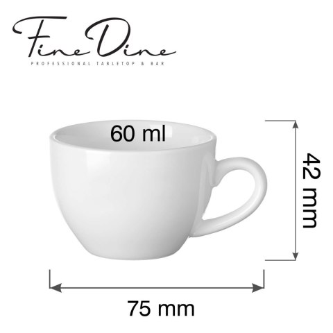 Biała filiżanka do espresso Fine Dine Pure Bianco 60 ml