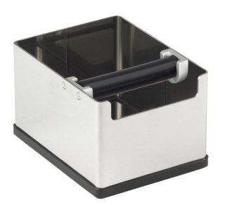 Odbijak do fusów kawy z kolby KMM stal nierdzewna do ekspresów kolbowych – 140×185×120 mm