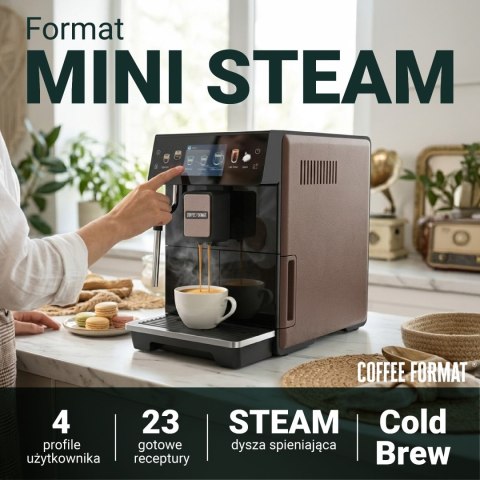 ekspres coffee format z dyszą pary do latte