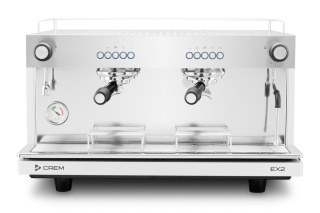 Ekspres kolbowy 2-grupowy CREM EX2 2GR biały do kawiarni i gastronomii 3,35 kW