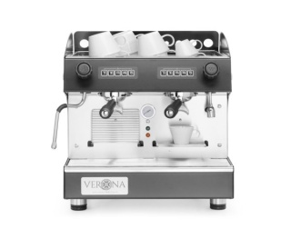 Ekspres kolbowy 2-grupowy automatyczny do kawiarni i gastronomii Verona Julia Compact czarny 207499