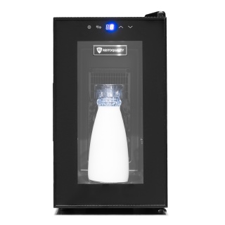 Lodówka na mleko Resto Quality 21L do ekspresów automatycznych czarna ze szklanym frontem RQSV26A – 265x495x478 mm