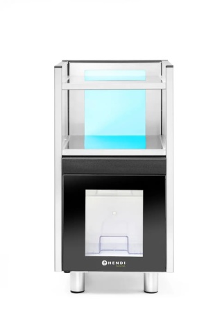 Lodówka na mleko 3,5L z podgrzewaczem filiżanek do ekspresów automatycznych HENDI 209080 – 313x442x613 mm