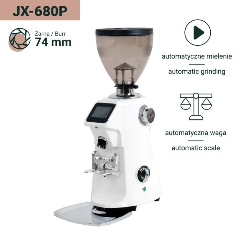 Młynek Coffee Format JX-680P White z automatyczną wagą