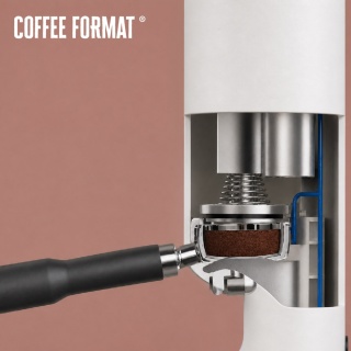 Automatyczny tamper Coffee Format White 58 mm - regulacja docisku 2-38 kg