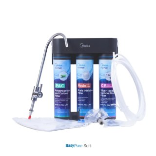 Filtr zmiękczający pod zlew Midea EasyPure Soft 3-stopniowy 2 l/min przeciw kamieniowi