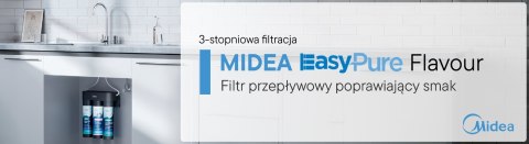 Filtr przepływowy pod zlew Midea EasyPure Flavour 3-stopniowy 2 l/min do poprawy smaku wody