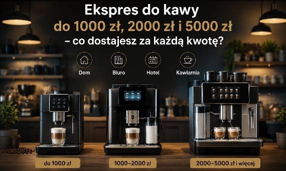 Ekspres do kawy do 1000 zł, 2000 zł i 5000 zł – co dostajesz za każdą kwotę?