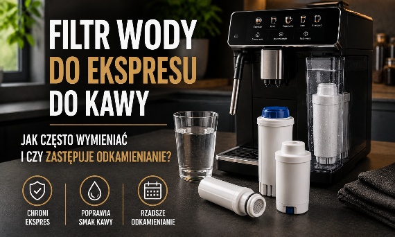 Filtr wody do ekspresu do kawy - jak często wymieniać i czy zastępuje odkamienianie?